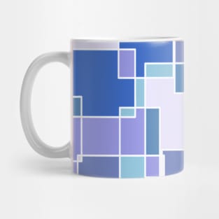 blue and purple checkered pattern Mug